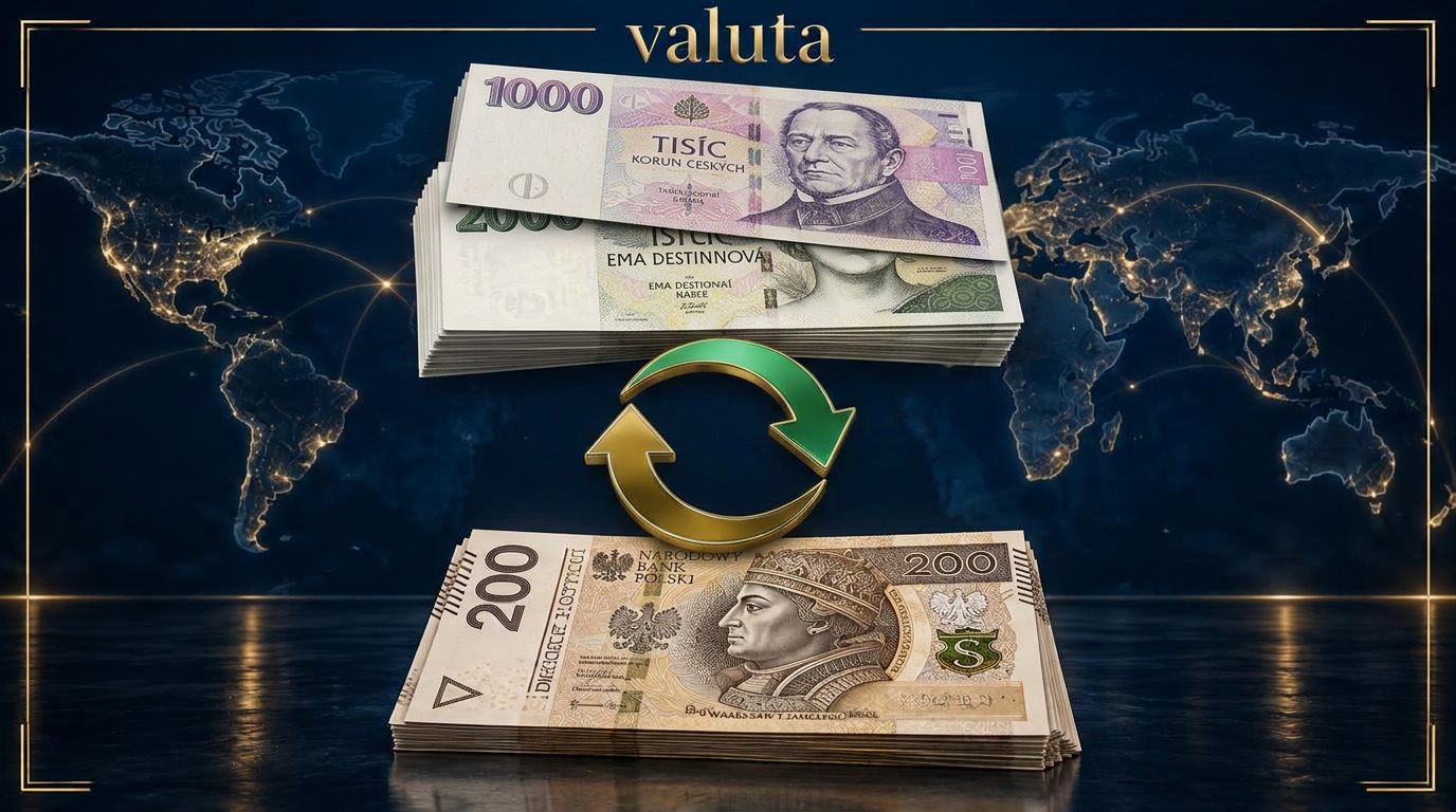 Kurs korony czeskiej (CZK) — wymiana walut Valuta Exchange